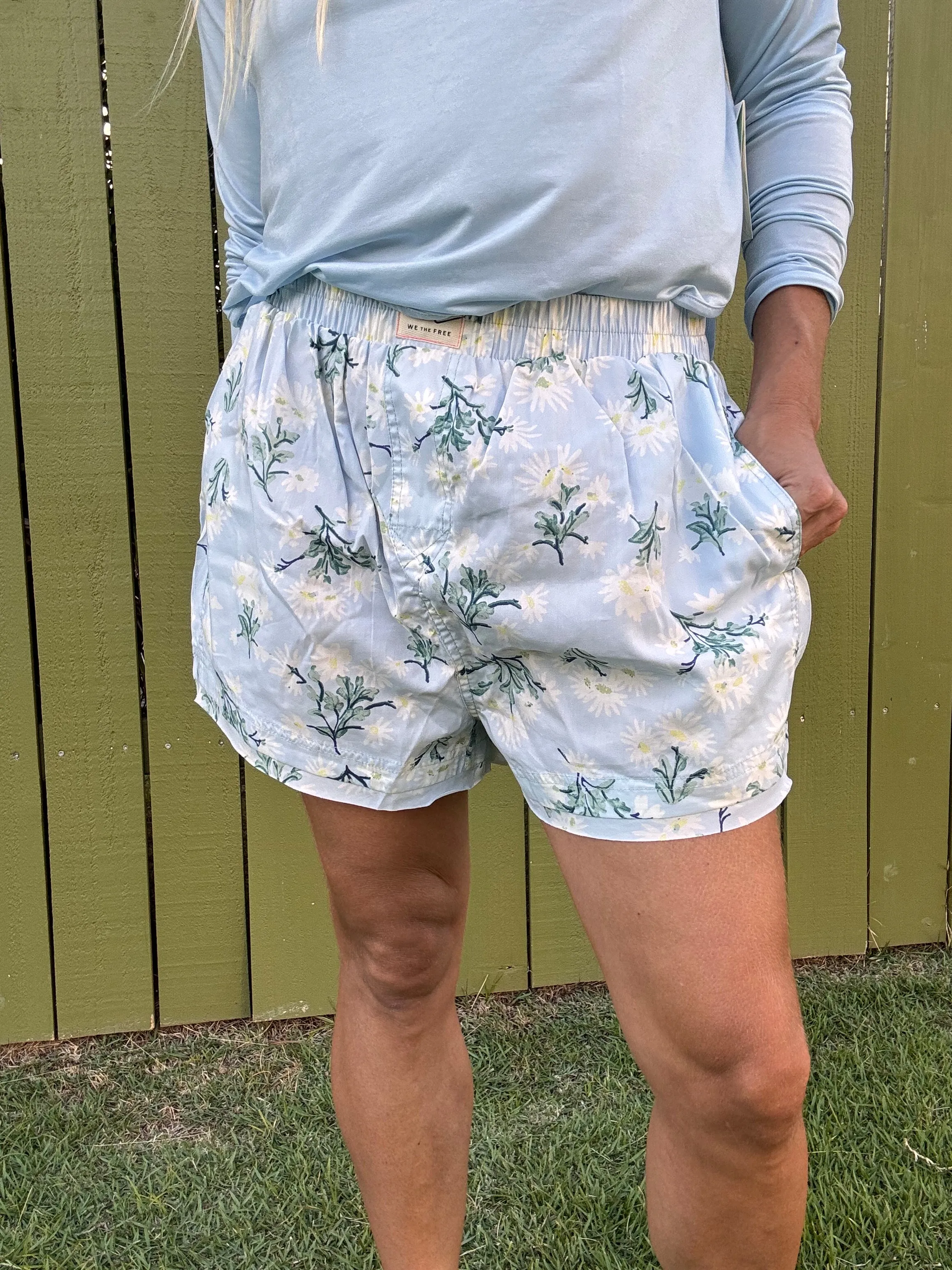 FREE PEOPLE Alltägliche Blumen-Boxershorts