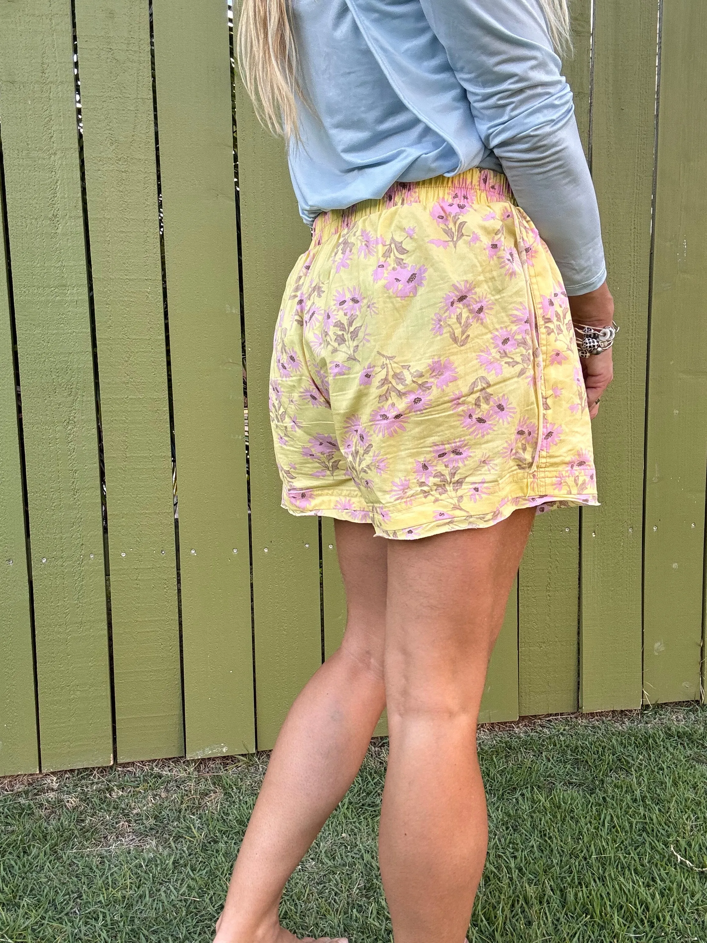 FREE PEOPLE Alltägliche Blumen-Boxershorts