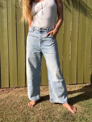 FREE PEOPLE Deep Trance Weite Boyfriend Jeans-Süße Träume