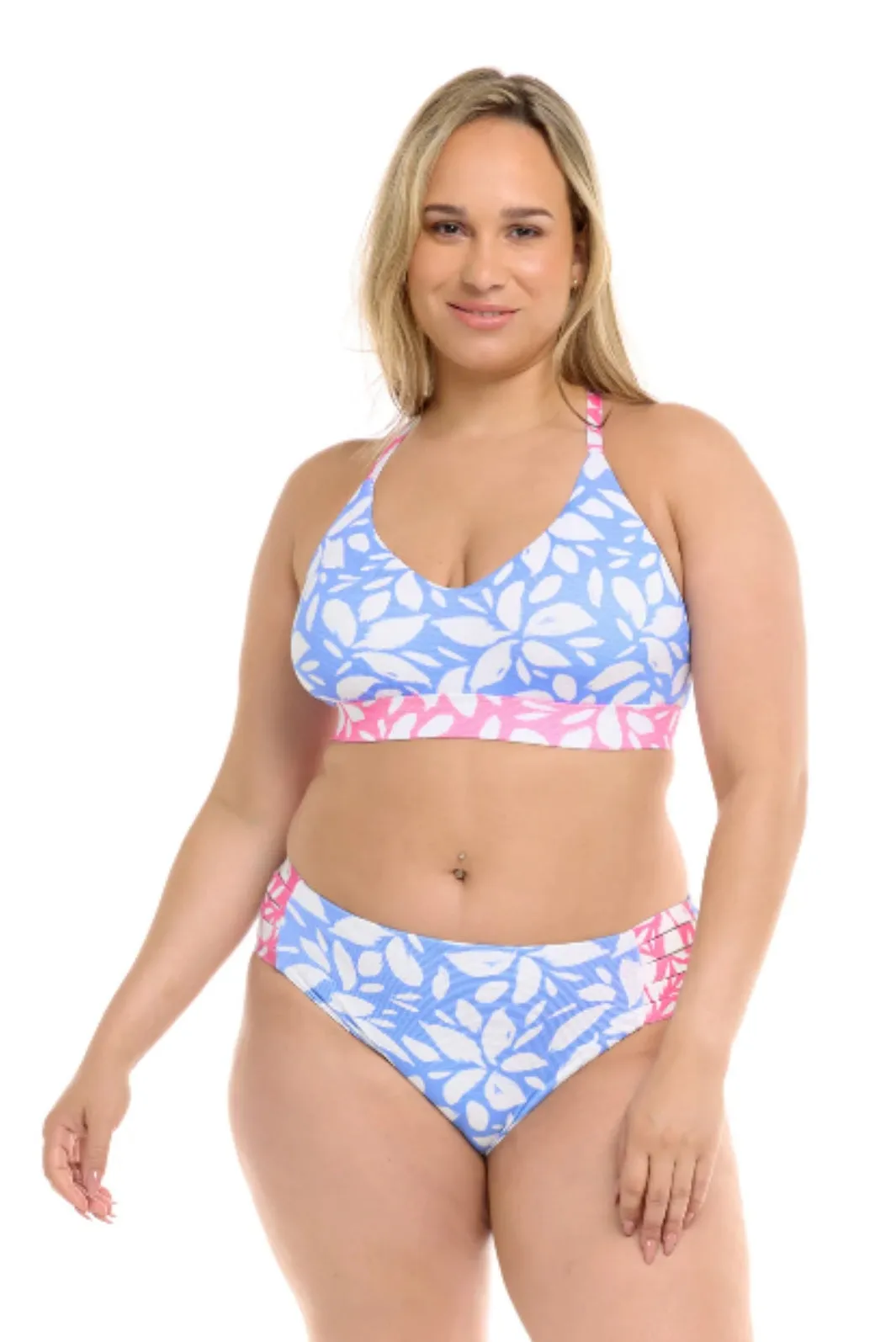 Body Glove Columbia Damen-Badeanzug Petals Ruth in Übergröße (Periwinkle)