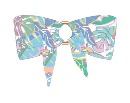 Hawaiian Leaves Bandeau-Bikini-Oberteil