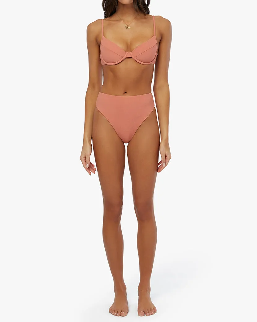 High-Rise Crepe-Bikini-Höschen