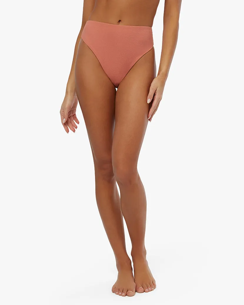 High-Rise Crepe-Bikini-Höschen