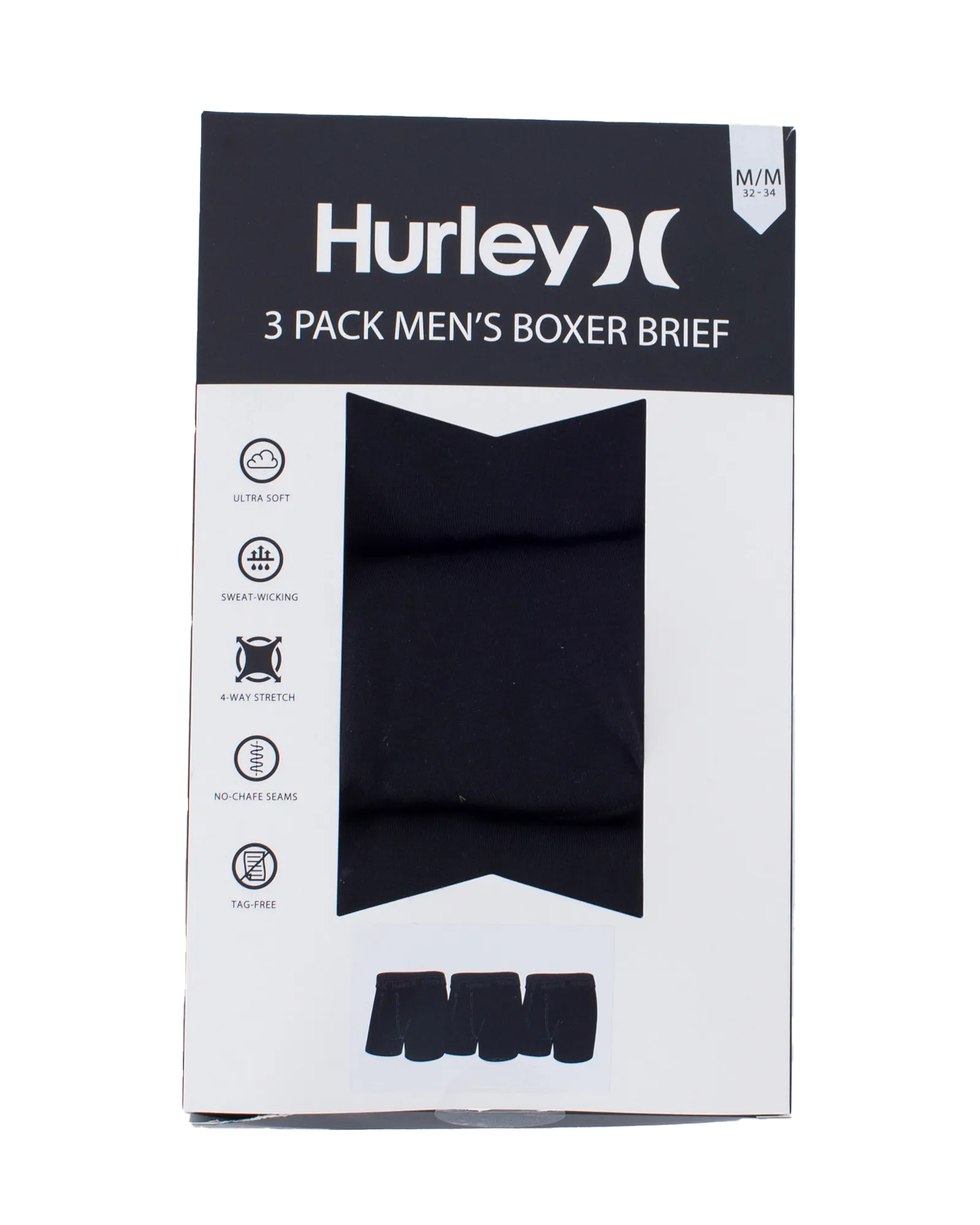 Hurley Clothing Supersoft Boxers (3er Pack) in Schwarz