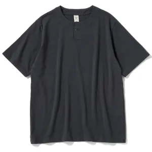 Jackman Henleyneck S/S T-Shirt Dunkelblau Grau