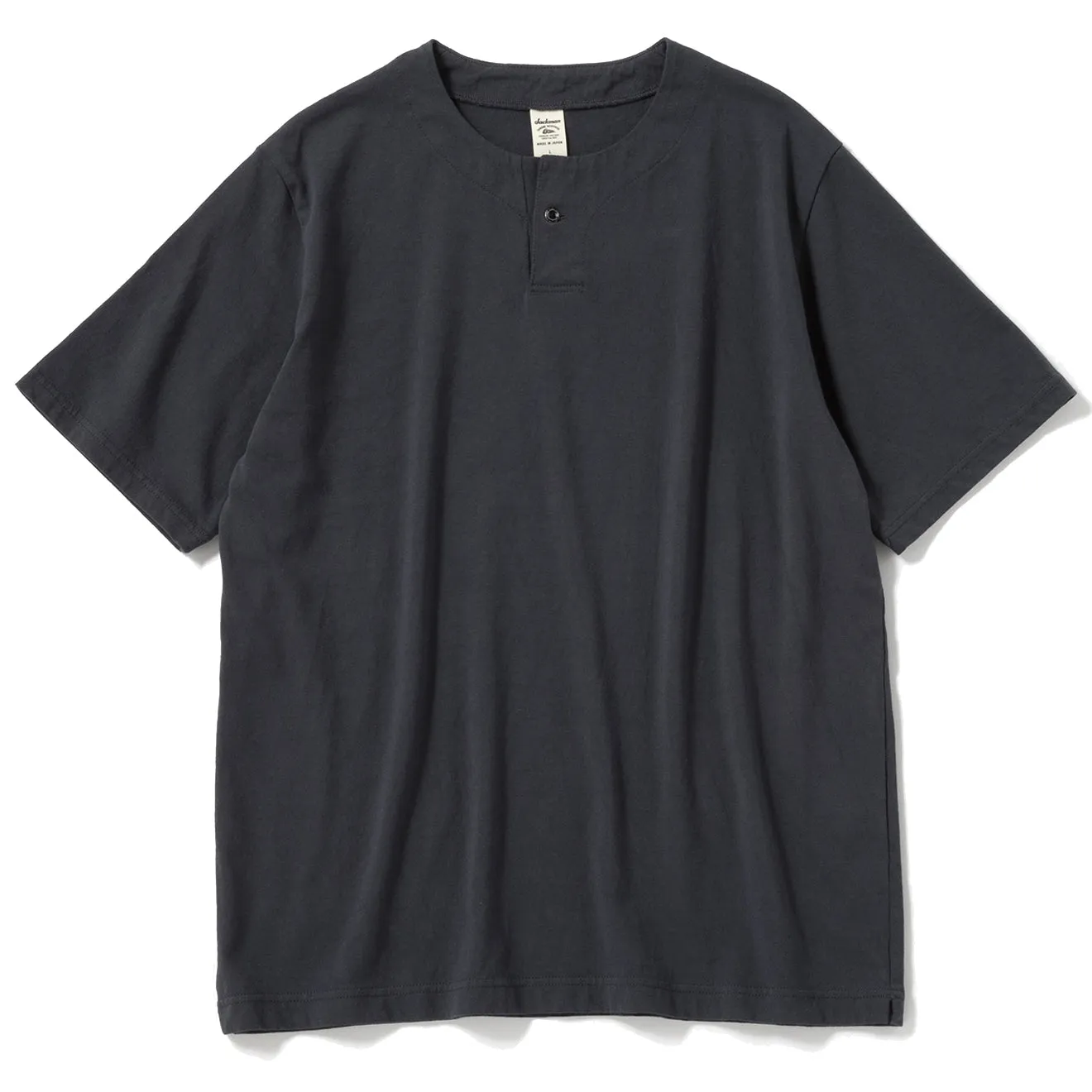 Jackman Henleyneck S/S T-Shirt Dunkelblau Grau