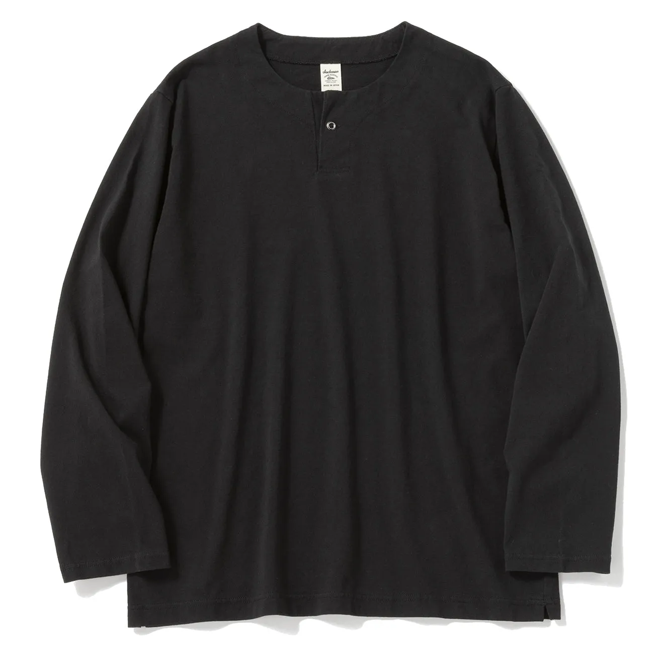 Jackman L/S Henleyneck T-Shirt Schwarz