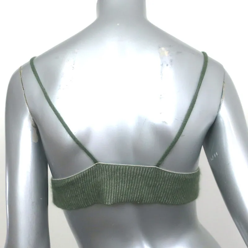 Jacquemus Le Bandeau Valensole Bralette Top Grün Mohair-Mix Größe L