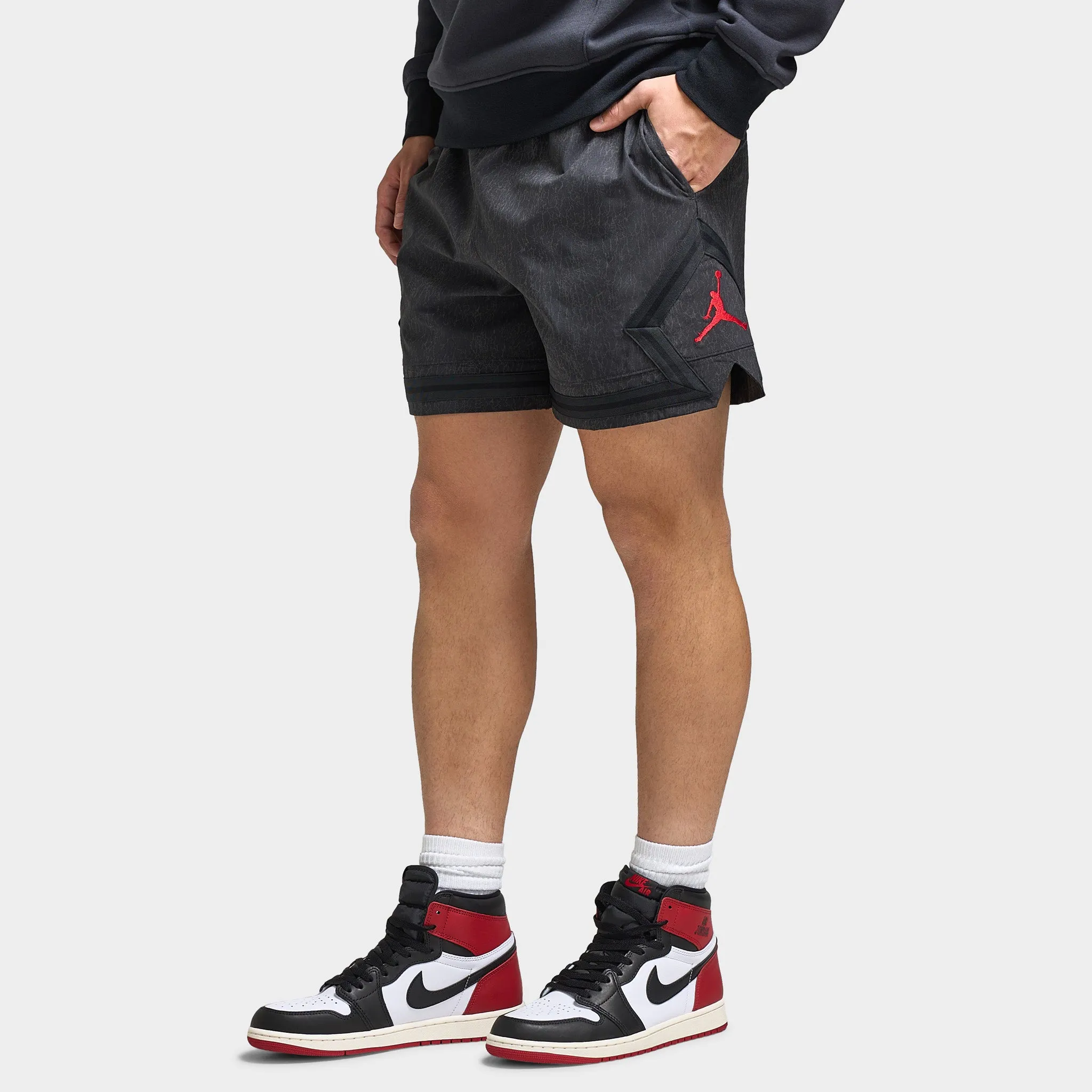 Jordan Jordan Dri-FIT Reflektierende Diamond Shorts Off Noir / Gym Rot