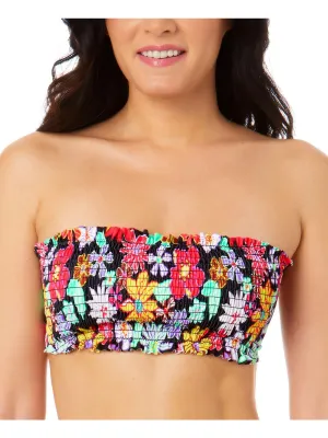 Damen Bandeau Bikini Oberteil mit Print