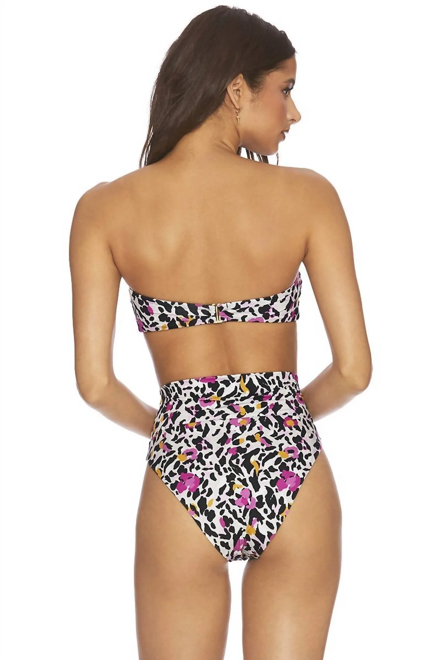 Kelsey Bikini-Oberteil in floralem Leopardenmuster