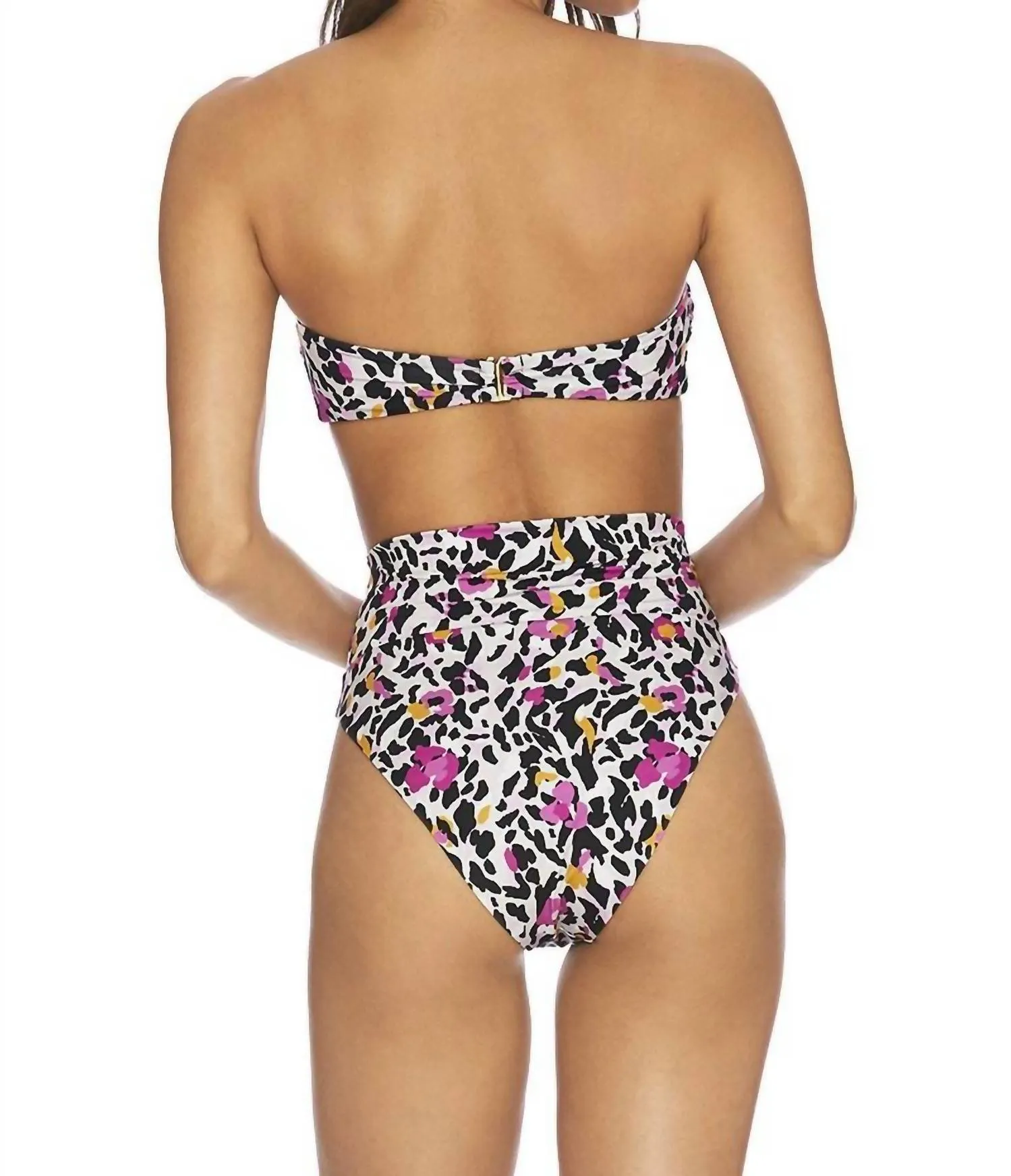 Kelsey Bikini-Oberteil in floralem Leopardenmuster