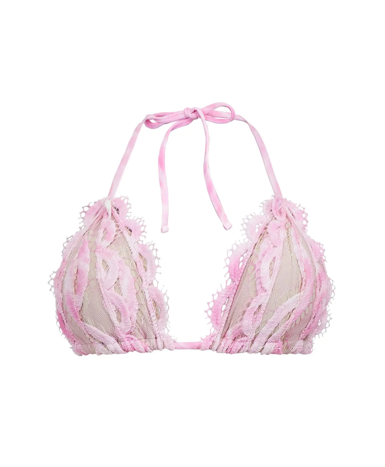 Spitzen Tri-Bikini-Oberteil