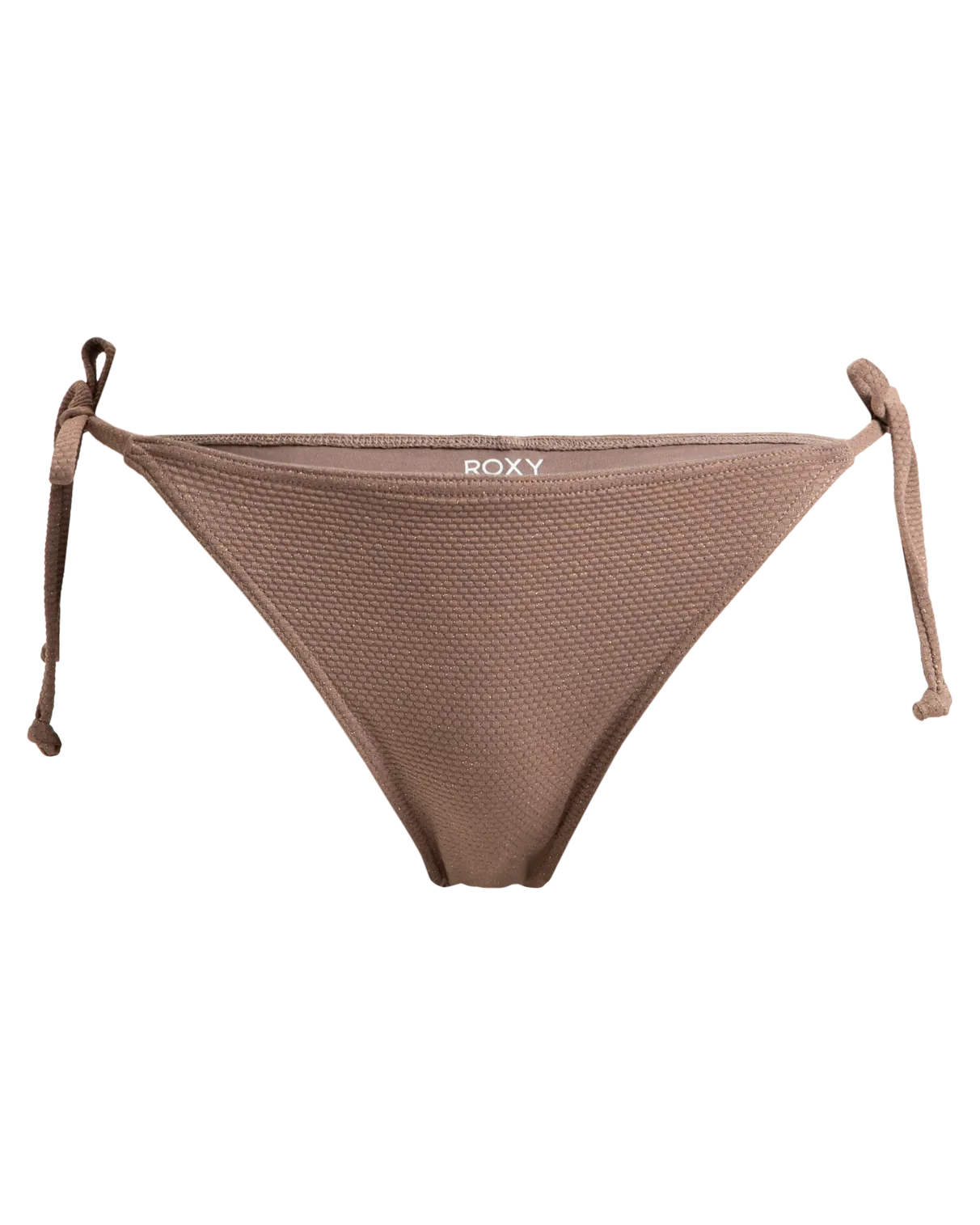 Lasca Tie Side Cheeky Bikini-Höschen in Tiefem Taupe