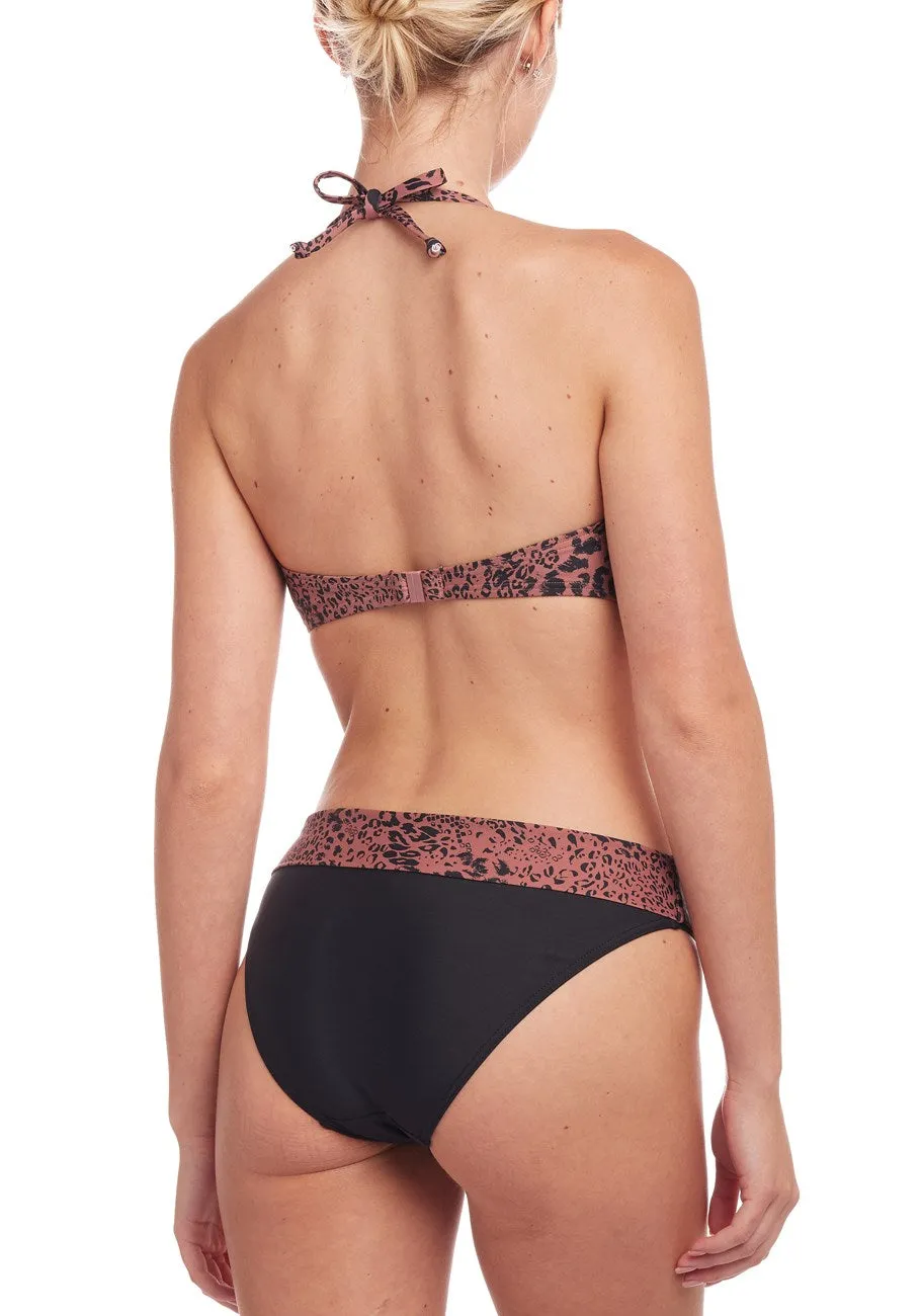 LASCANA Damen Bandeau-Bikini-Oberteil mit Leopardenmuster
