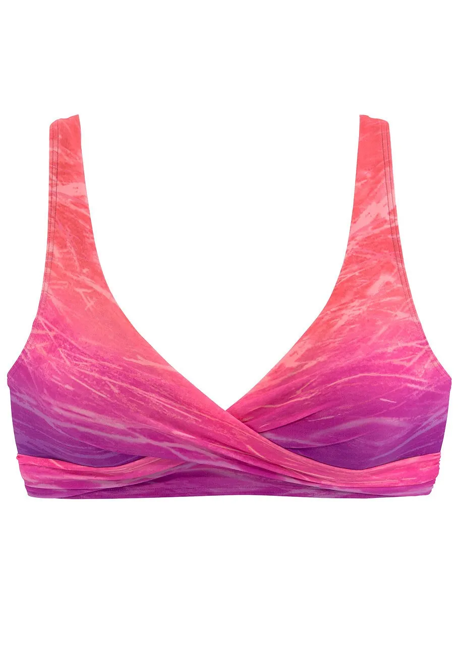 LASCANA Damen-Dreieck-Bikini-Oberteil mit Druck