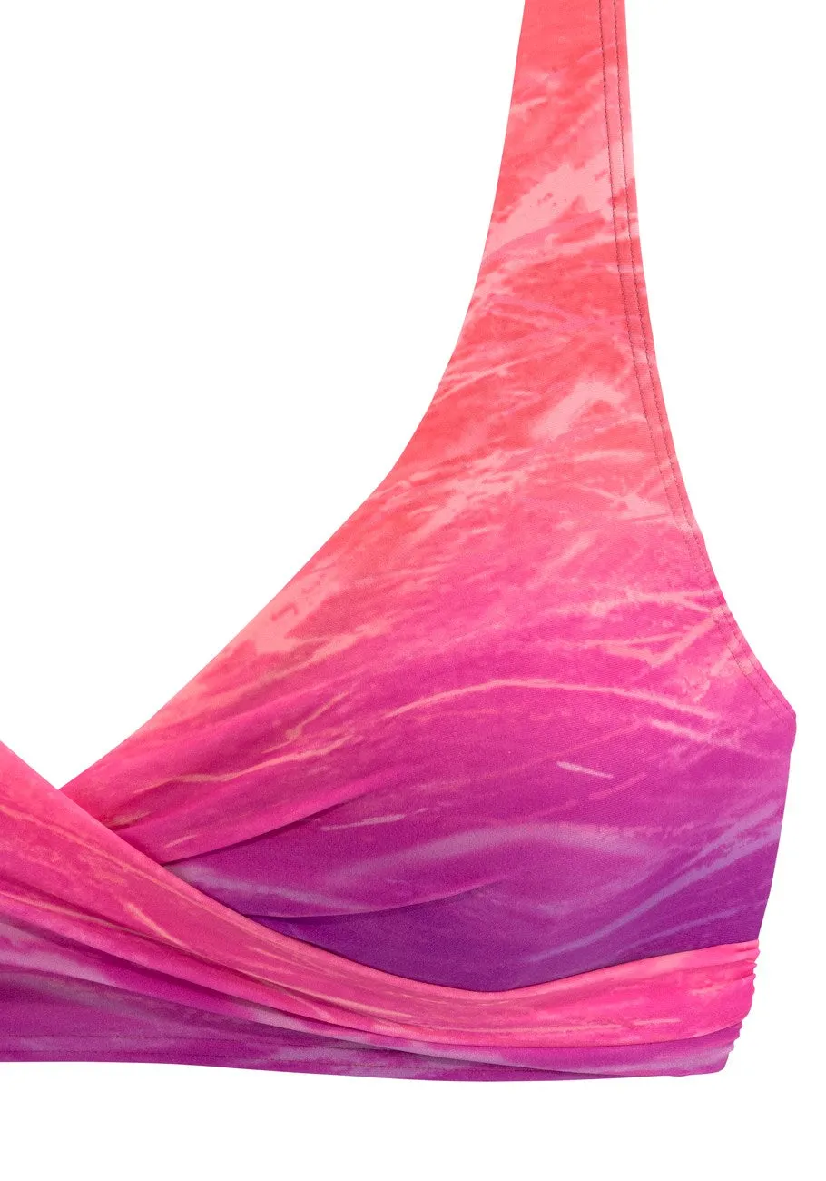 LASCANA Damen-Dreieck-Bikini-Oberteil mit Druck