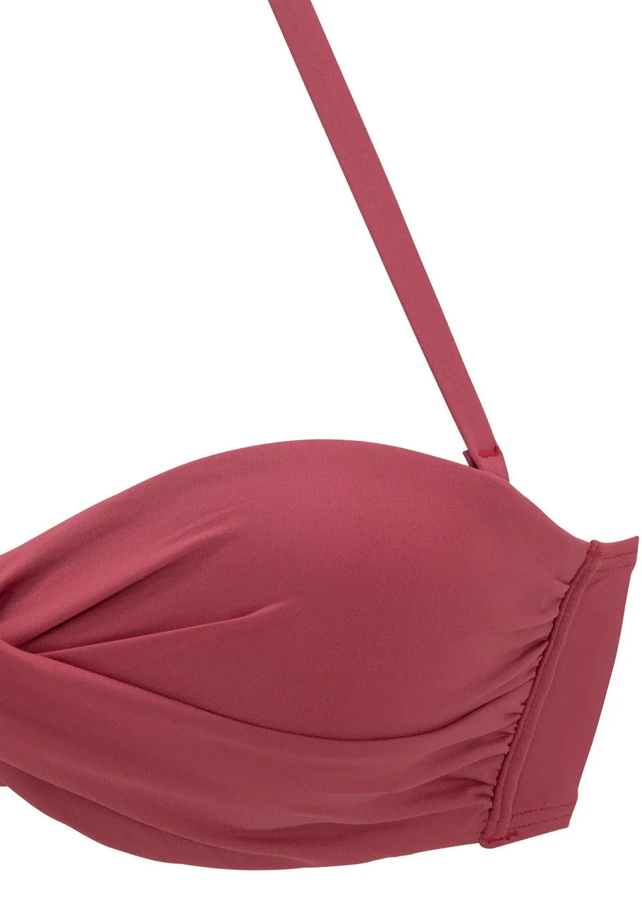 LASCANA Damen-Bikini-Oberteil mit Unterbrustbügel und Rüschen