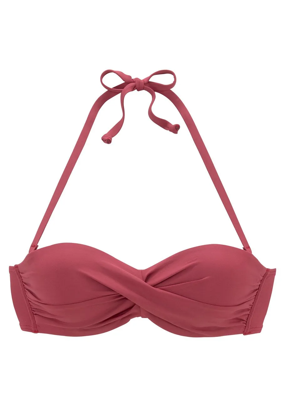 LASCANA Damen-Bikini-Oberteil mit Unterbrustbügel und Rüschen