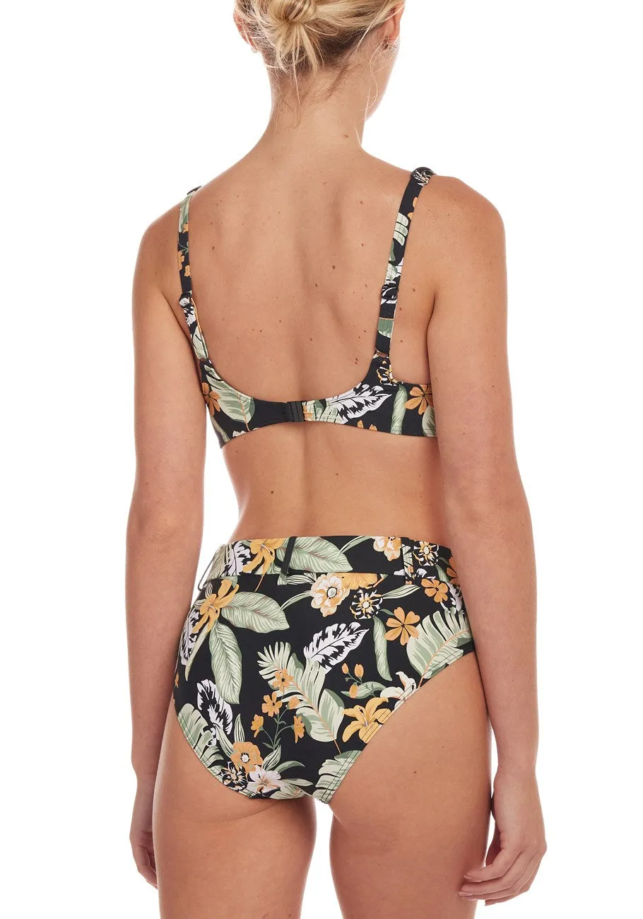 LASCANA Damen-Bikini-Oberteil mit Tropenprint und Bügel