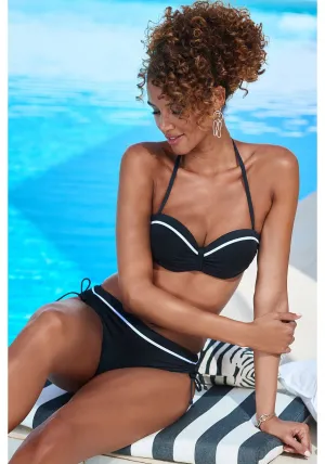 LASCANA Damen Bandeau-Bikini-Oberteil in Zweifarbendesign