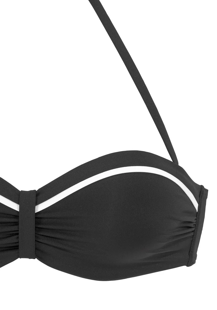 LASCANA Damen Bandeau-Bikini-Oberteil in Zweifarbendesign