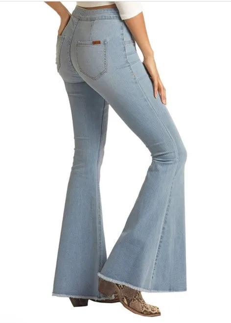 Leichte Multi-Dart Schlaghosen-Jeans