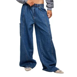 Lioness Damen High-Waist Denim Weitbeinjeans