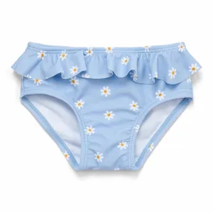 Little Dutch Flounce Bikini Bottoms - Blue Daisies