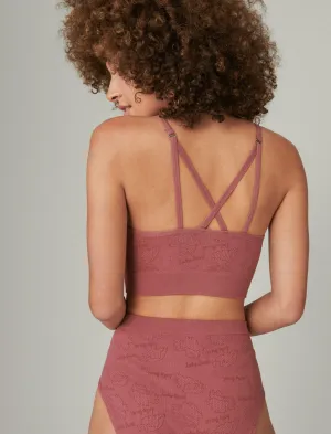 Lucky Brand Nahtloser Blumen-High-Waist-Bikini-Set Aus 2 Teilen Mittel Hell Lila Lucky Brand