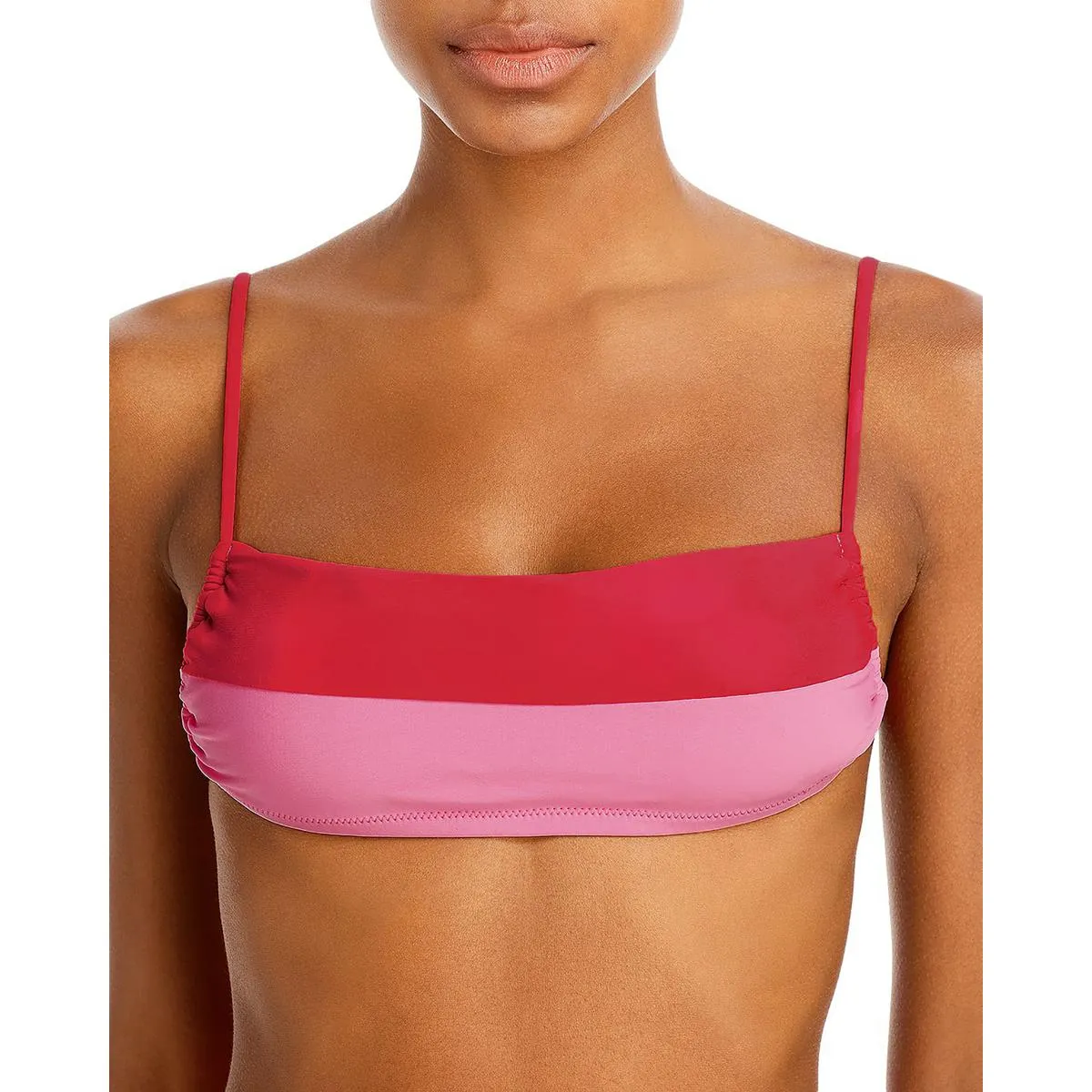 Luna Damen Colorblock Bandeau Bikini Oberteil