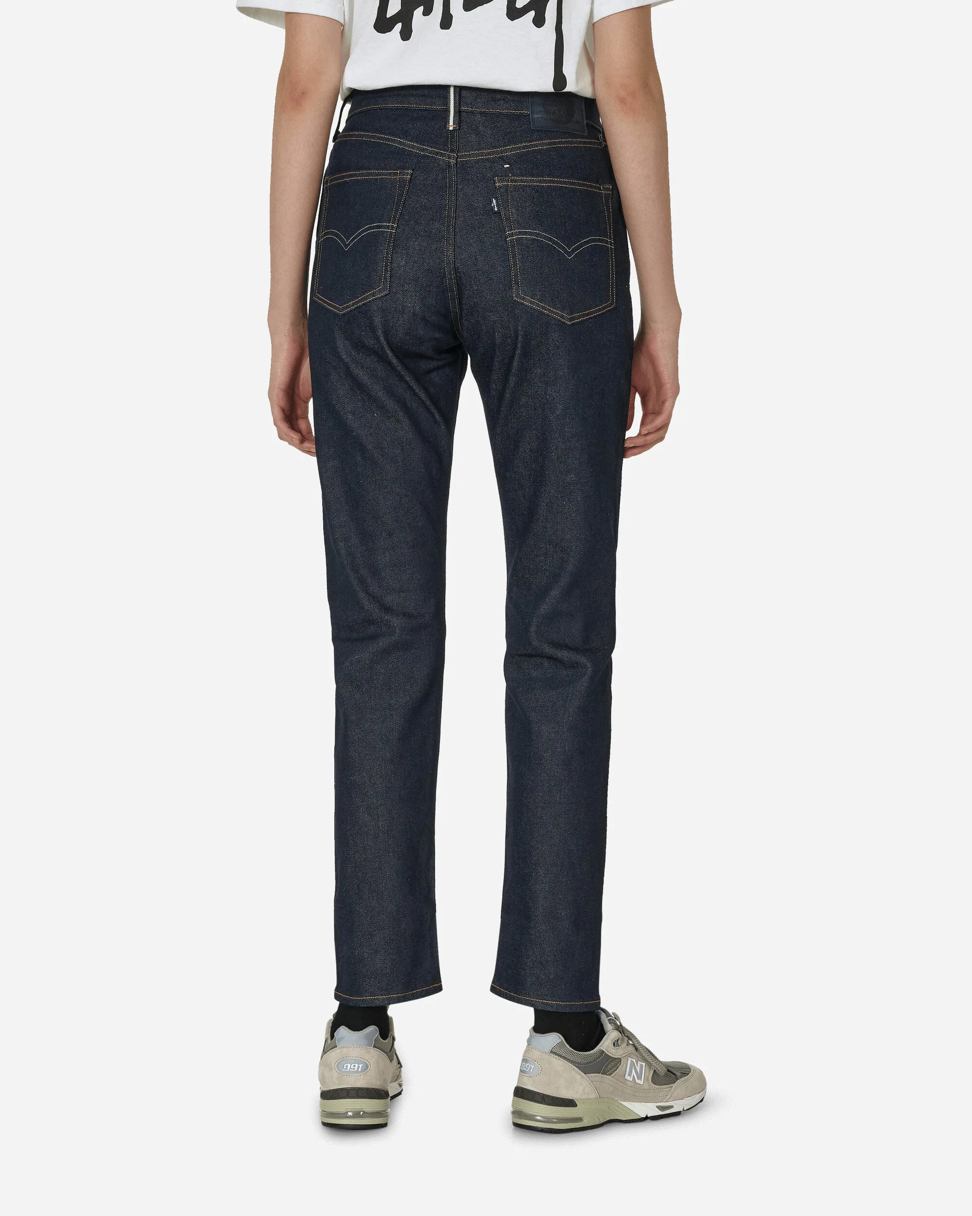 In Japan hergestellte High-Rise Slim Jeans in Blau