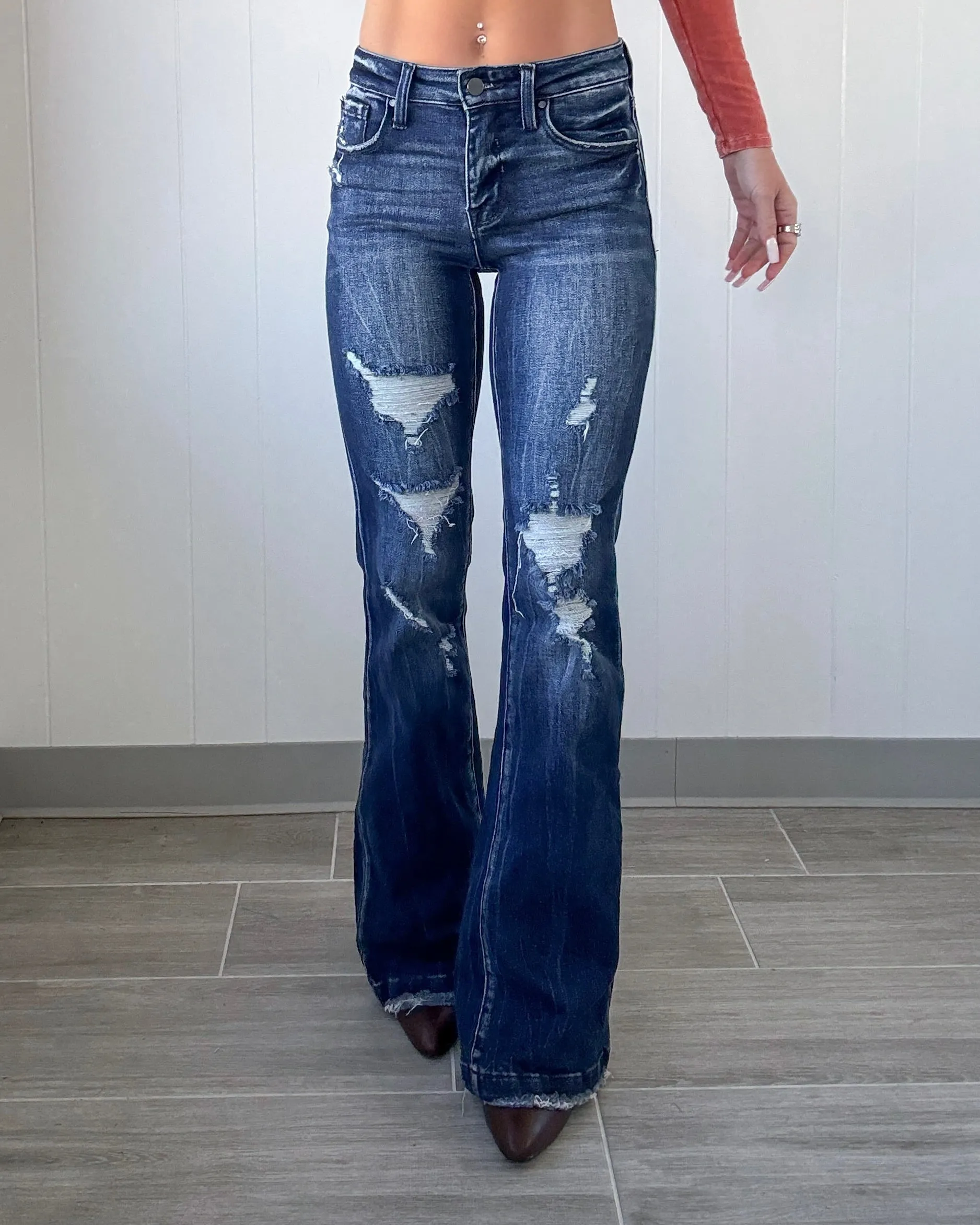 Montana Flare Jeans - Dunkel