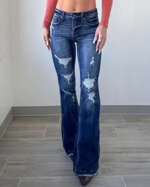 Montana Flare Jeans - Dunkel