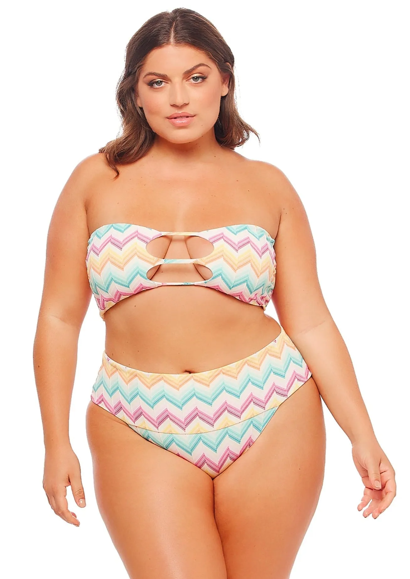 Monterey Bikini-Höschen mit voller Abdeckung - Kaleidoskop