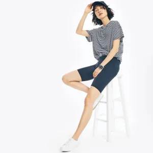 Nautica Damen Navtech High-Waisted Biker Shorts Stellar Blue Heather Nautica