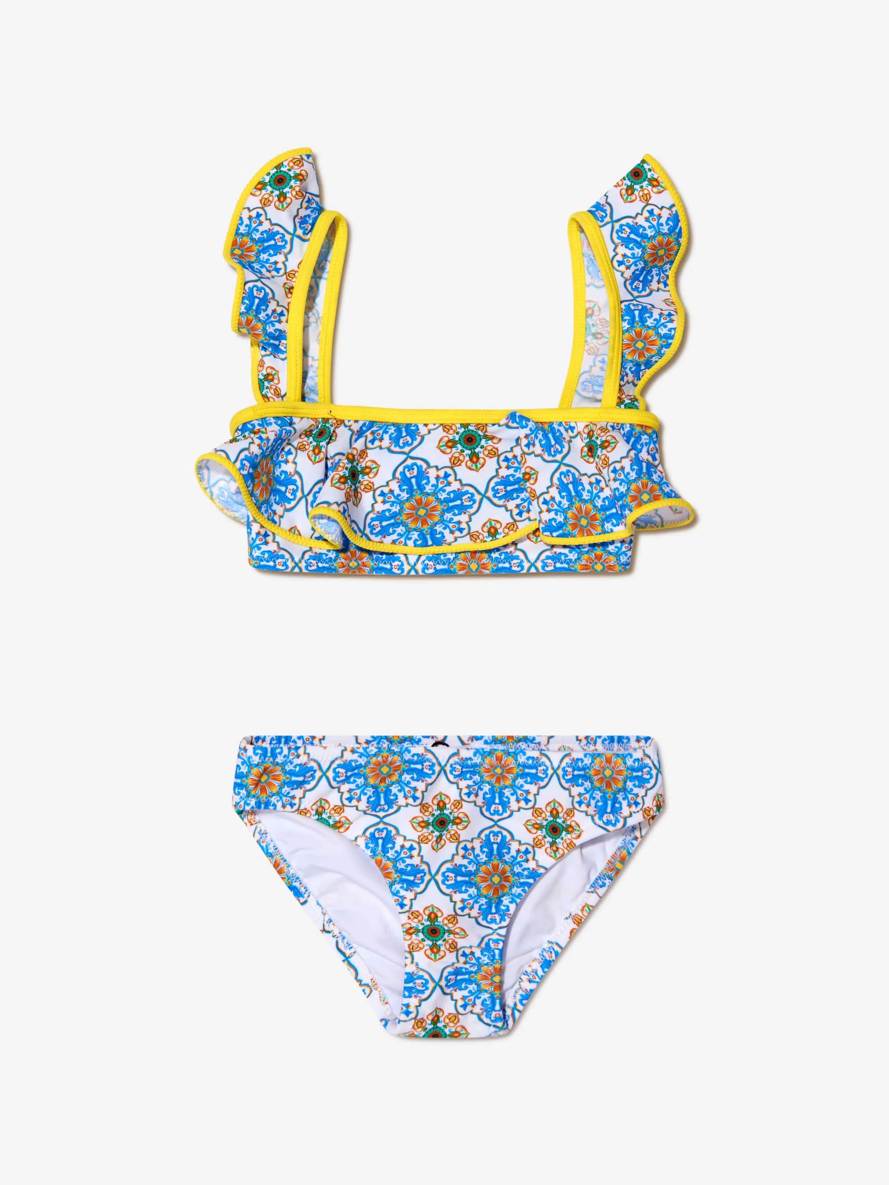 Nessi Byrd Girls Cari Ruffle Bikini in Mehrfarbig