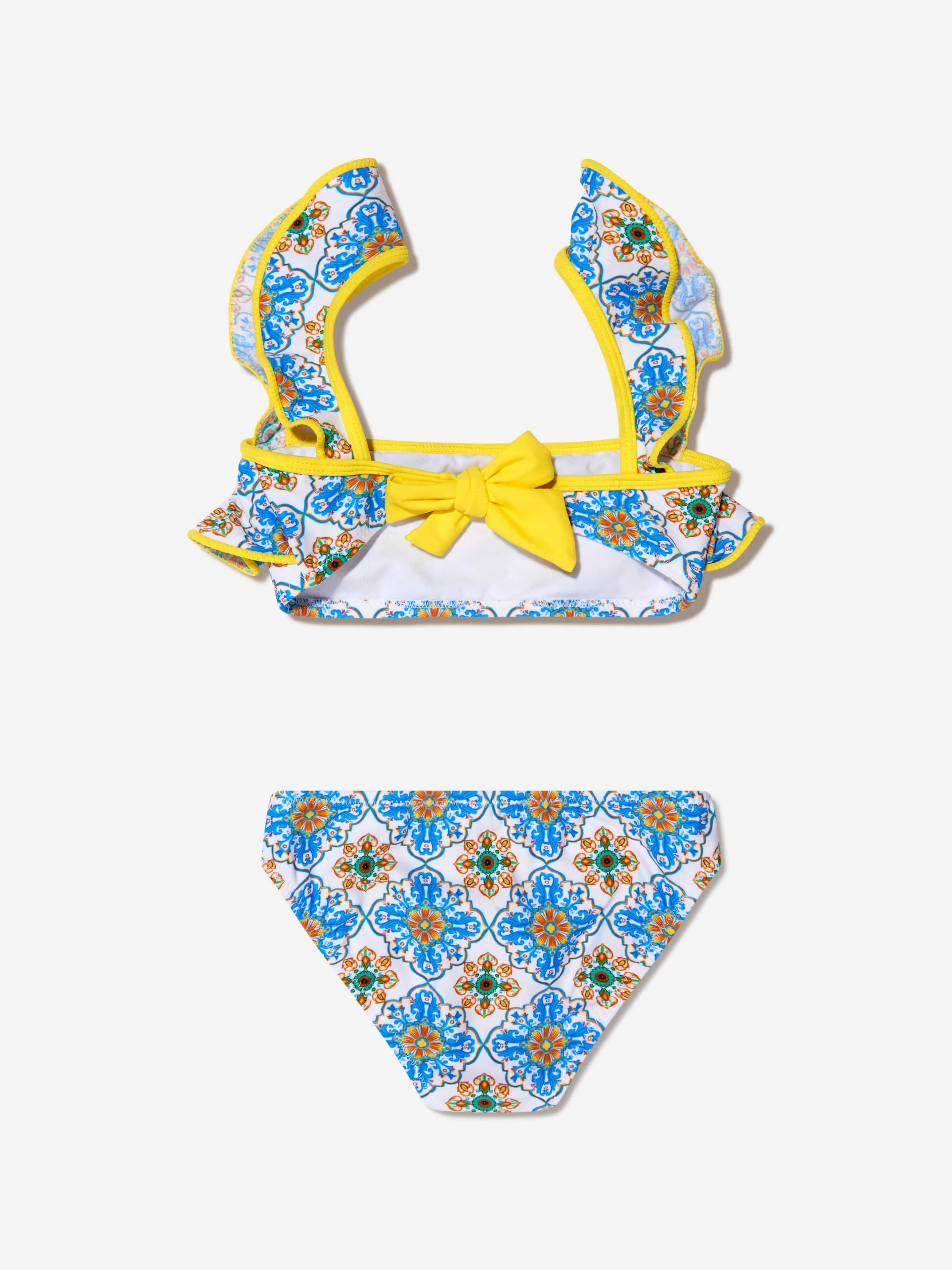 Nessi Byrd Girls Cari Ruffle Bikini in Mehrfarbig