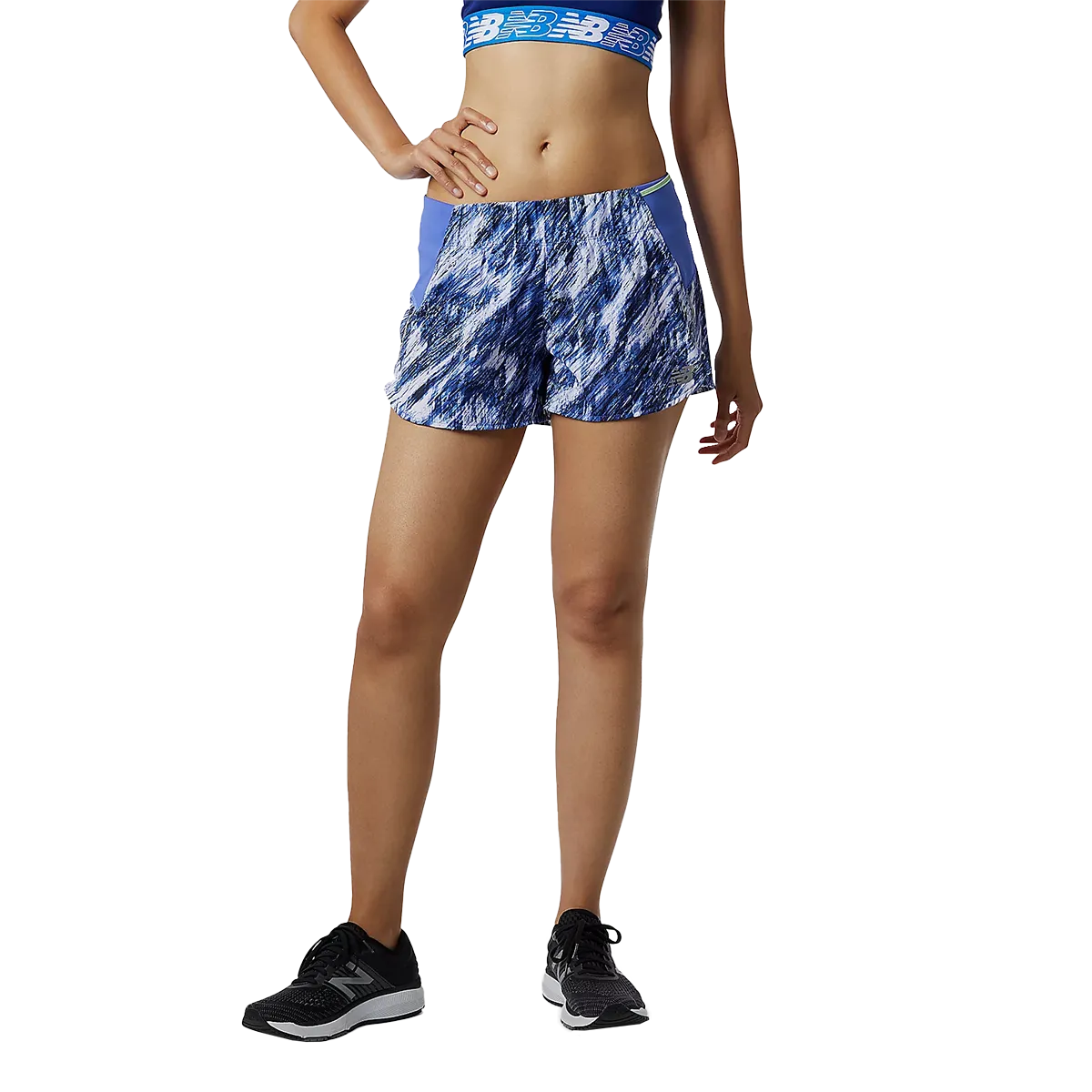 New Balance Damen bedruckte Impact Shorts 3