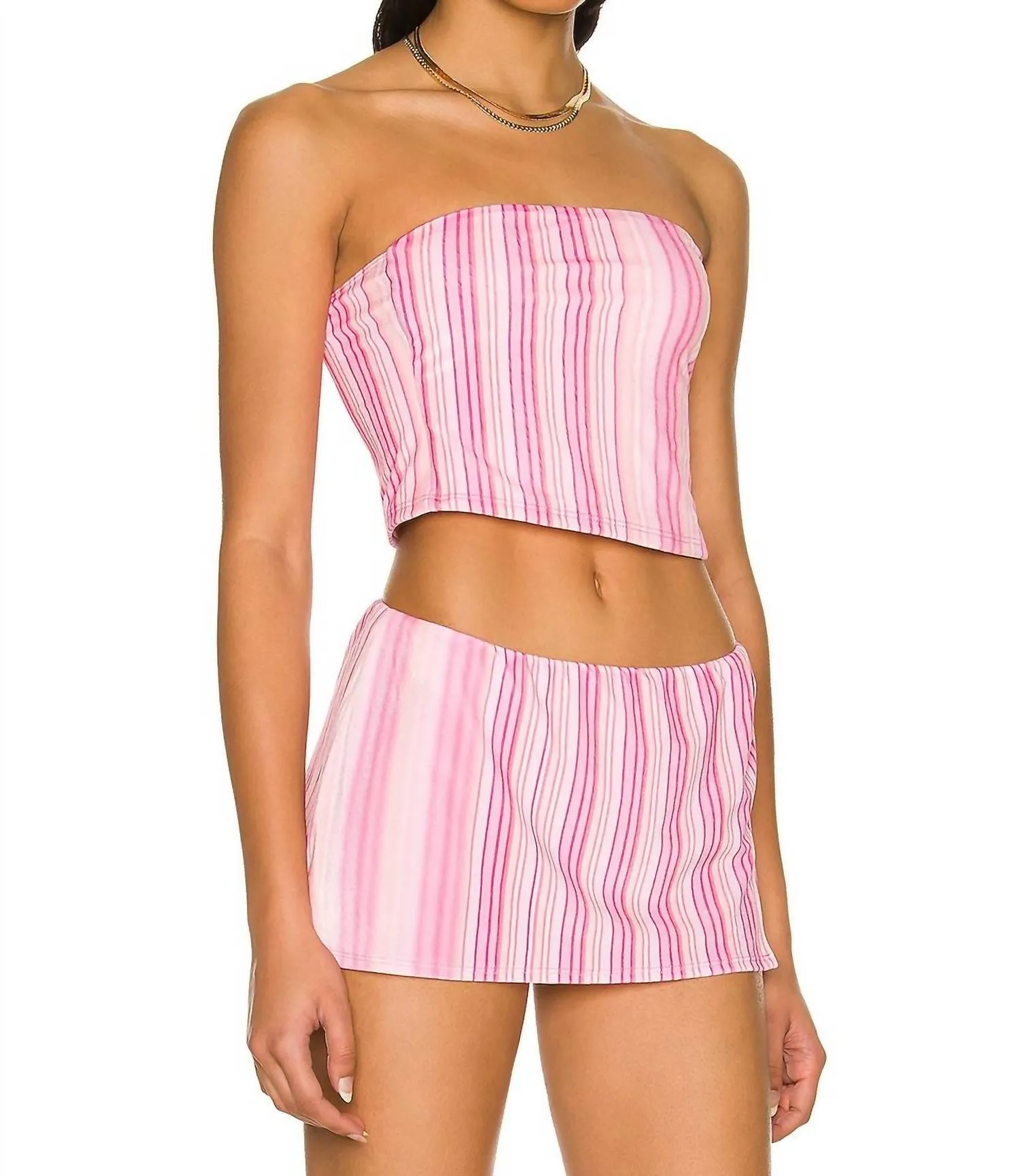 Peace Velvet Bikini-Oberteil in Solar-Streifen