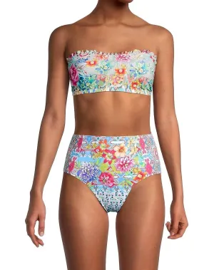 Pearce Bandeau-Bikini-Oberteil in Mehrfarbig