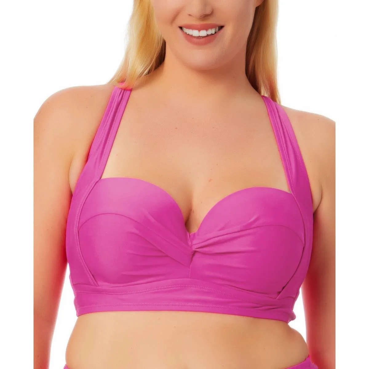 Plus Damen-Badebekleidung Sommer Bikini Bade-Oberteil