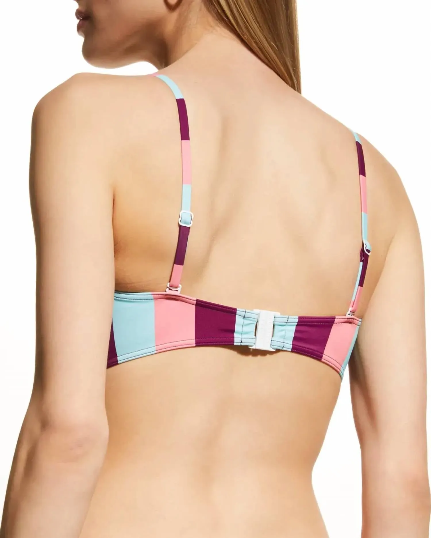 Poppy Bikini-Oberteil in Lachsrosa Multi