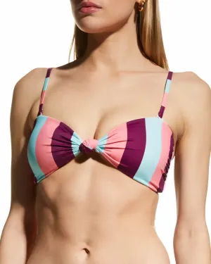 Poppy Bikini-Oberteil in Lachsrosa Multi