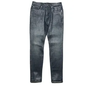 Purple Brand Low Rise Skinny Leg Tiled Overlay Jean - Dunkelindigo