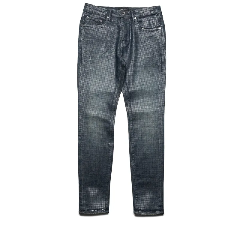 Purple Brand Low Rise Skinny Leg Tiled Overlay Jean - Dunkelindigo