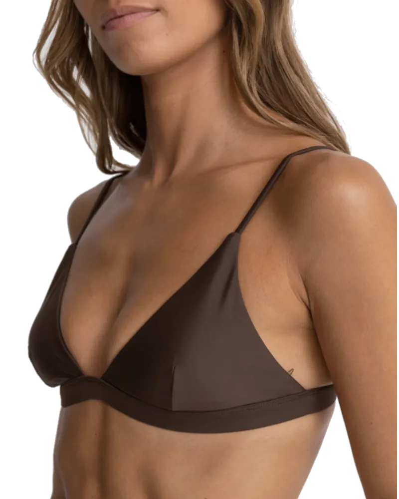 Rhythm Clothing Klassisches Bralette-Bikini-Oberteil in Schokolade