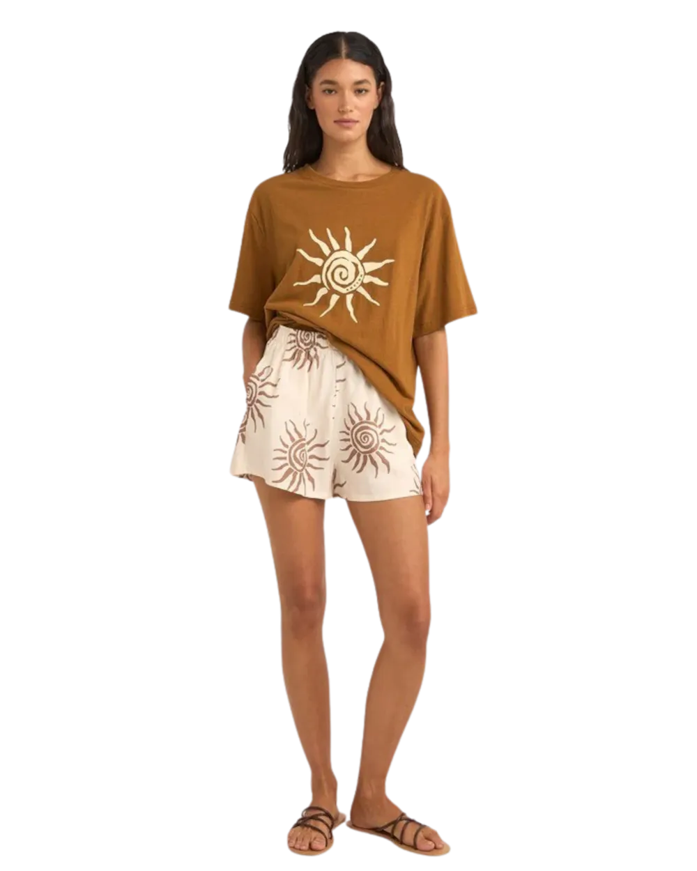 Rhythm Clothing Seefahrer-Wandelshorts in Braun