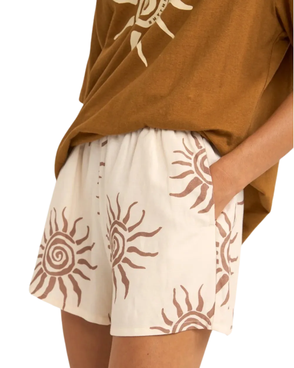 Rhythm Clothing Seefahrer-Wandelshorts in Braun
