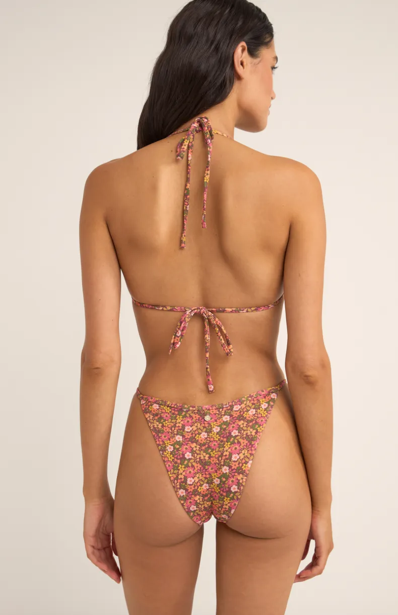 RHYTHM Marie Blumen-Slide Trilete Bikini-Oberteil - Rosa